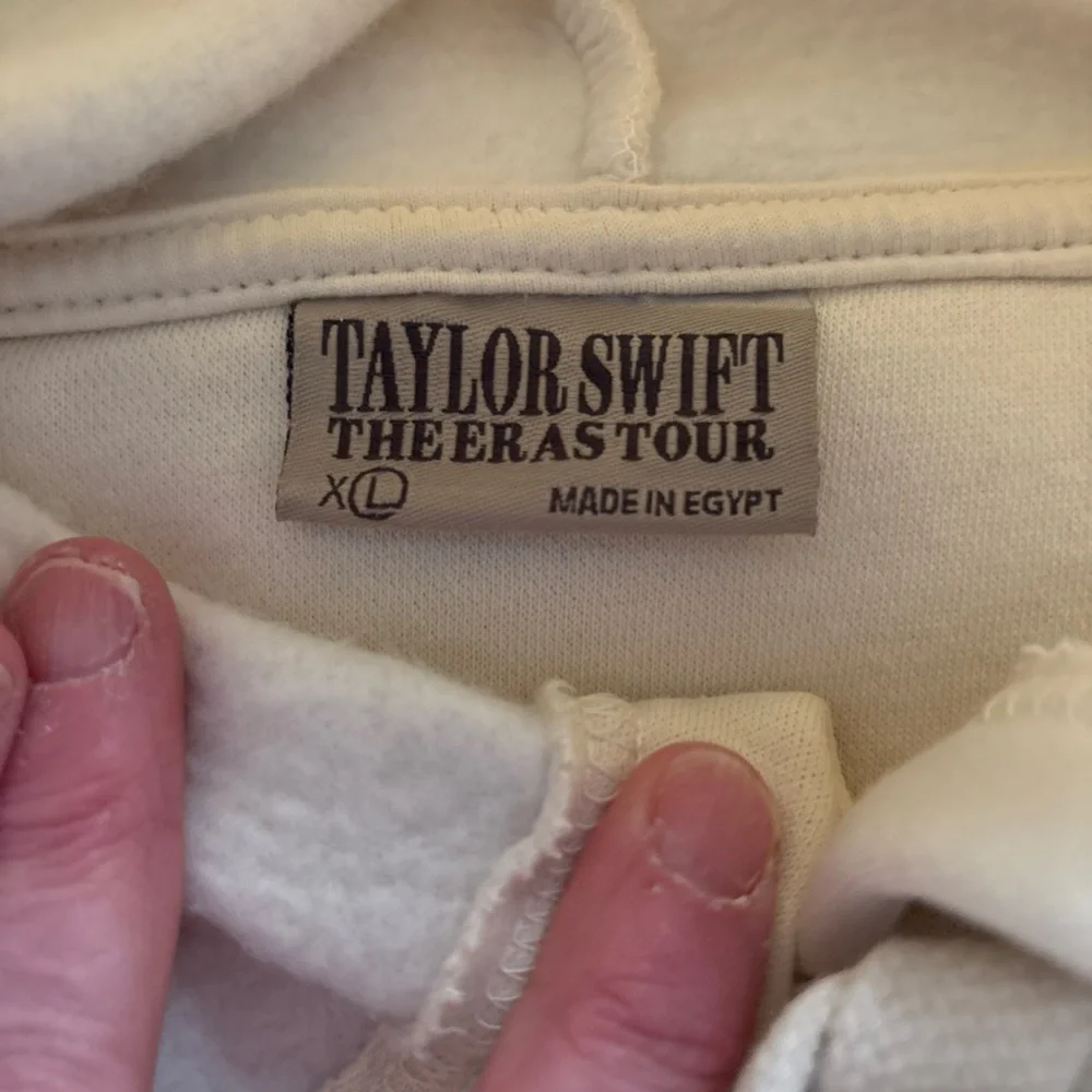 Taylor Swift The Eras Tour Cream Beige Hoodie Women Sweatshirt Size XLarge - Picture 3 of 5